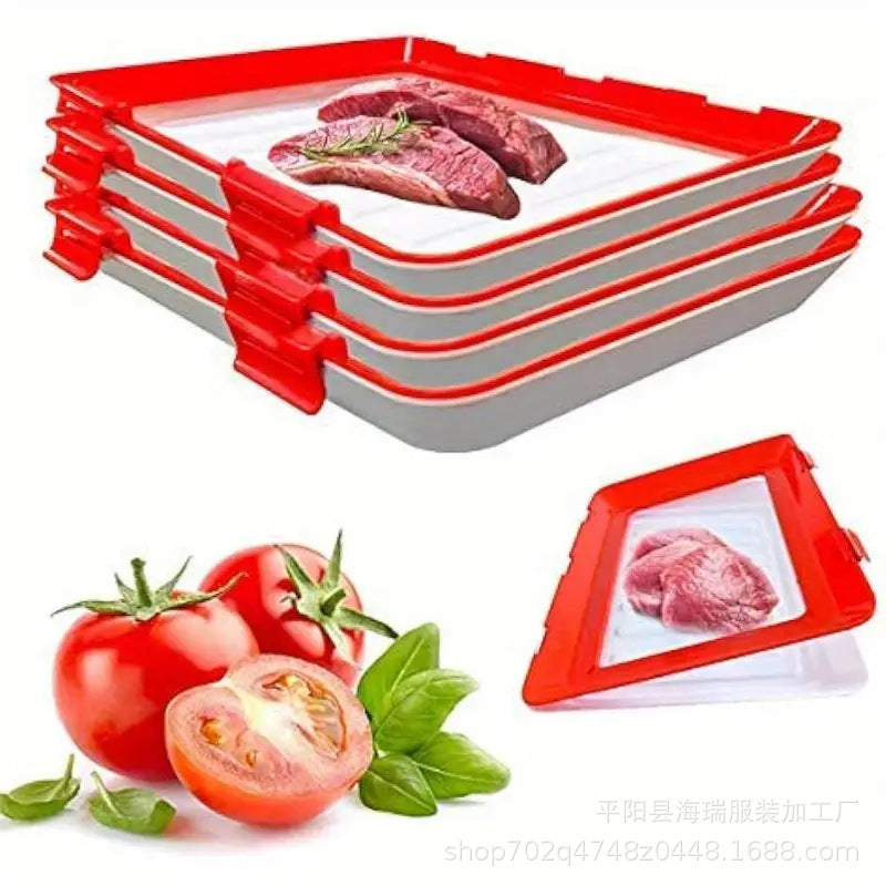 🔥環境に優しいデザイン - 1 つ購入すると、再利用可能な食品保存トレイが 4 つ無料になります🥰
