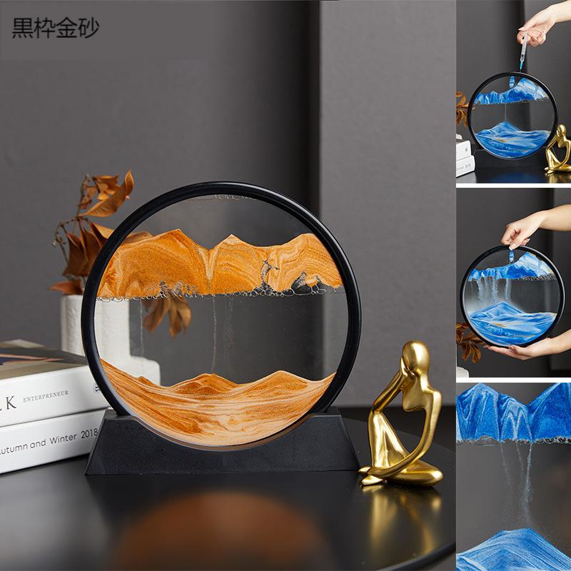 3D砂時計深海の砂のシーン