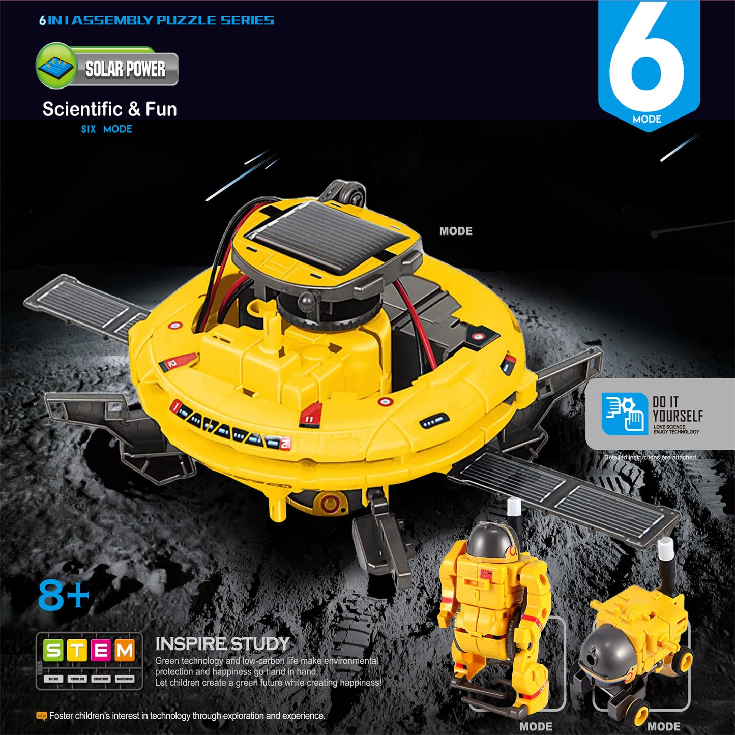 6-in-1 STEM ソーラー ロボット キット