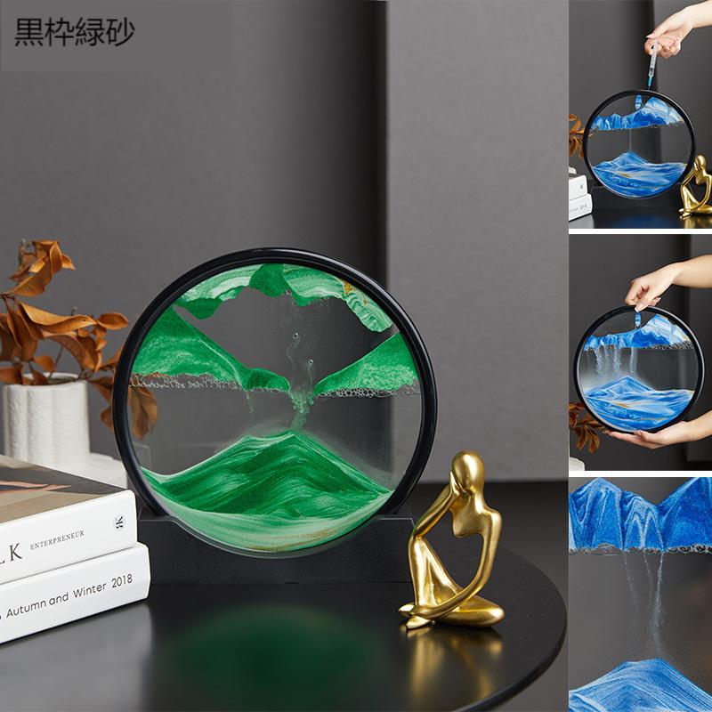 3D砂時計深海の砂のシーン
