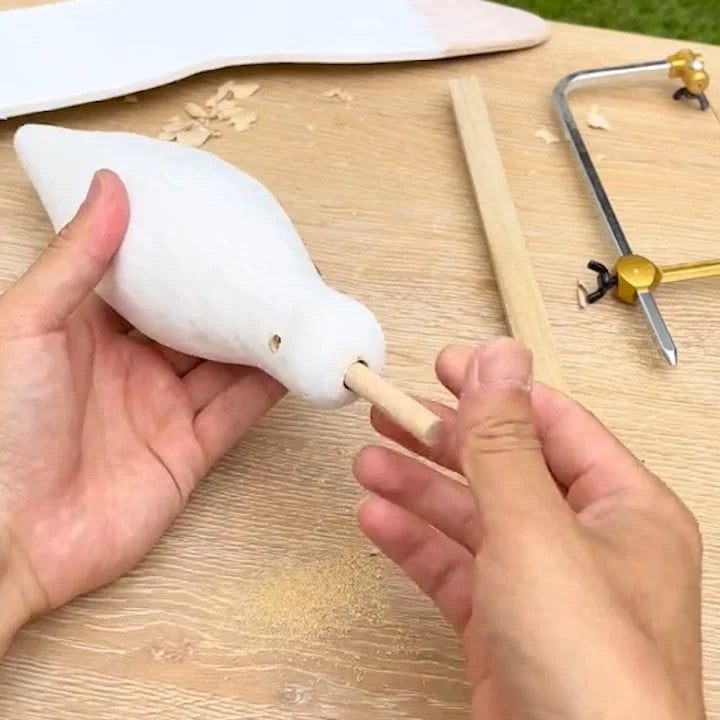 手作りの木製飾り吊り下げカモメ