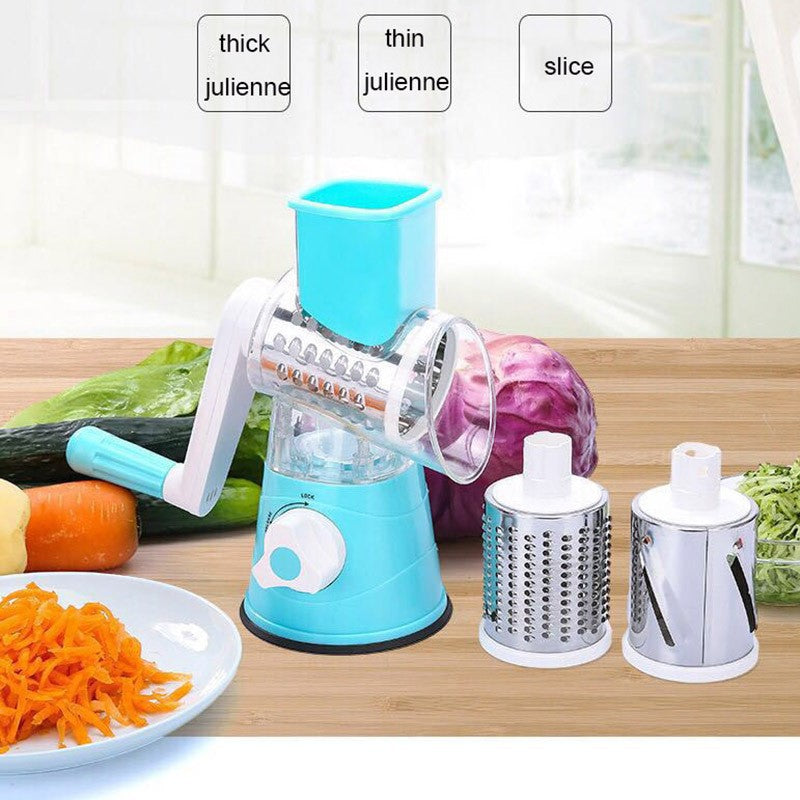 🥳3-in-1 回転チーズおろし器野菜スライサー