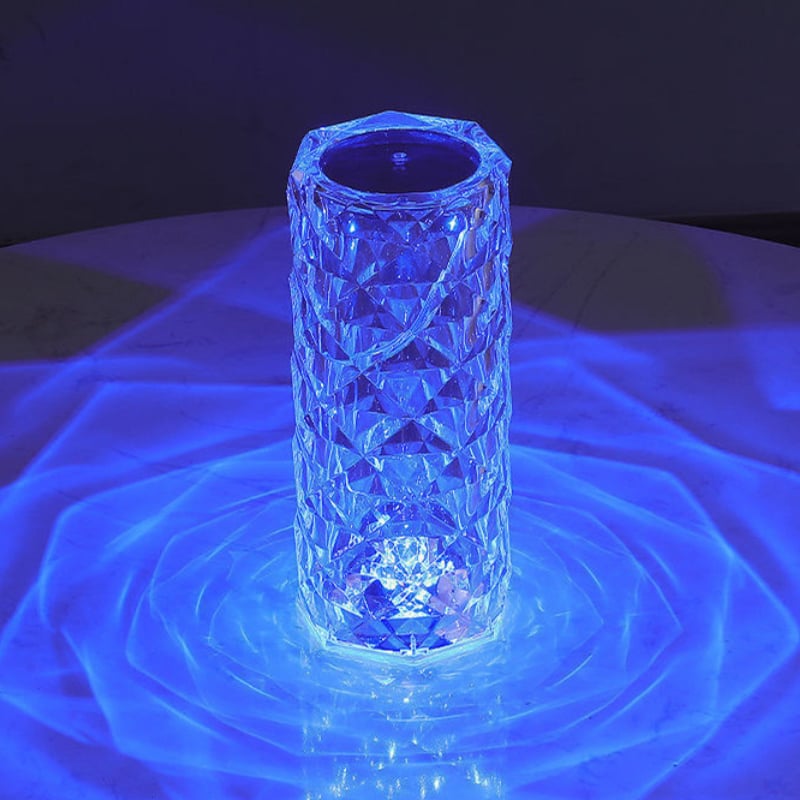 💎 16色のローズレイズクリスタルダイヤモンドテーブルランプ