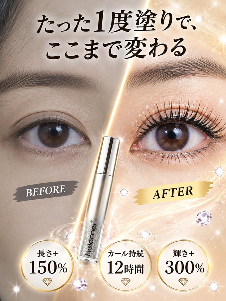 ラメがきらめくマスカラ