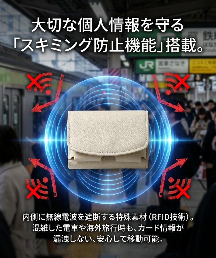 【手のひらサイズ】ガバッと開く驚きの収納力！最高級イタリア本革ミニ財布