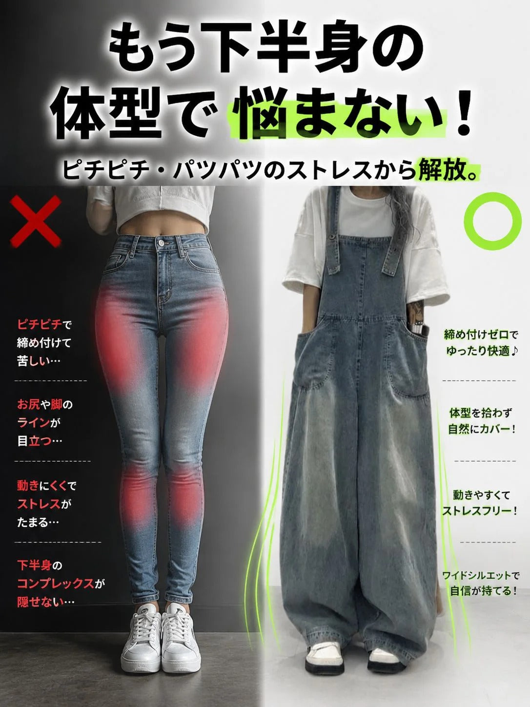 レトロスタイルのカジュアルスリムフィットデニムオーバーオールは、着回し力抜群の定番アイテム！