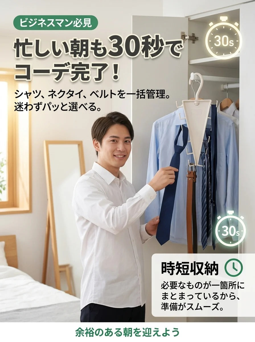 【省スペース50%】【プロモーション10個パック】V字型二段式衣類ハンガー。ハンガー1本分の幅しか占有せず、最大12着の衣類を掛けられます。360度回転、最大耐荷重12kg、優れた性能！