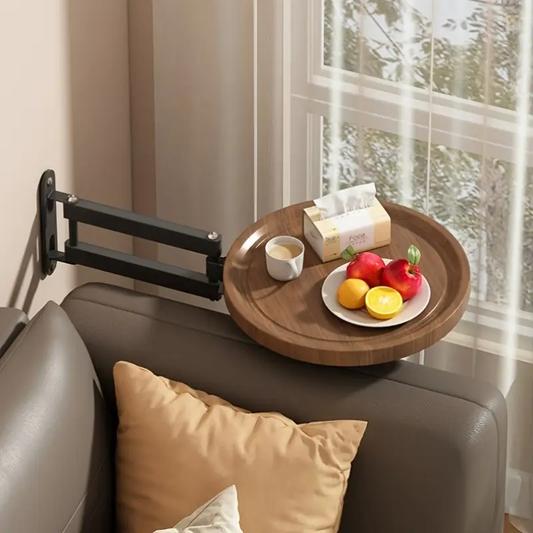 吊り下げ式コーヒーテーブル 720度折りたたみ式収納コーヒーテーブル ソファ 小型サイドテーブル リビングルーム 寝室 アパート ギフトに最適