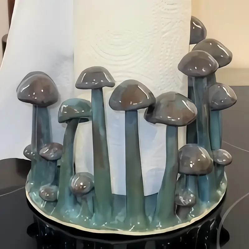 マッシュルーム柄ペーパータオルホルダー