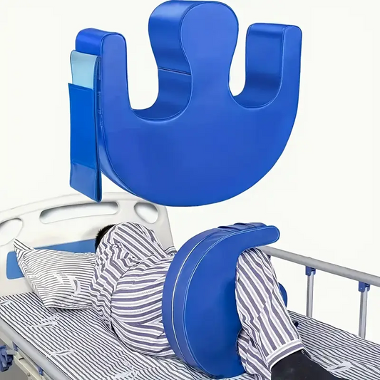 U字型寝返り補助具 | 寝たきり患者用寝返り補助具 - 高齢者や寝たきり患者に最適 - 耐久性のある合成皮革 | 加圧機能 | 使いやすく、取り外し可能なカバー | 信頼性の高い寝返りサポート、機器 | U字型フットレスト | 耐久性のあるフットパッド