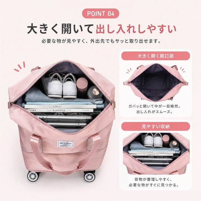 大容量40L、60L、80L、4ベイ以上に拡張可能、取り外し可能なキャスター付きボストンバッグ