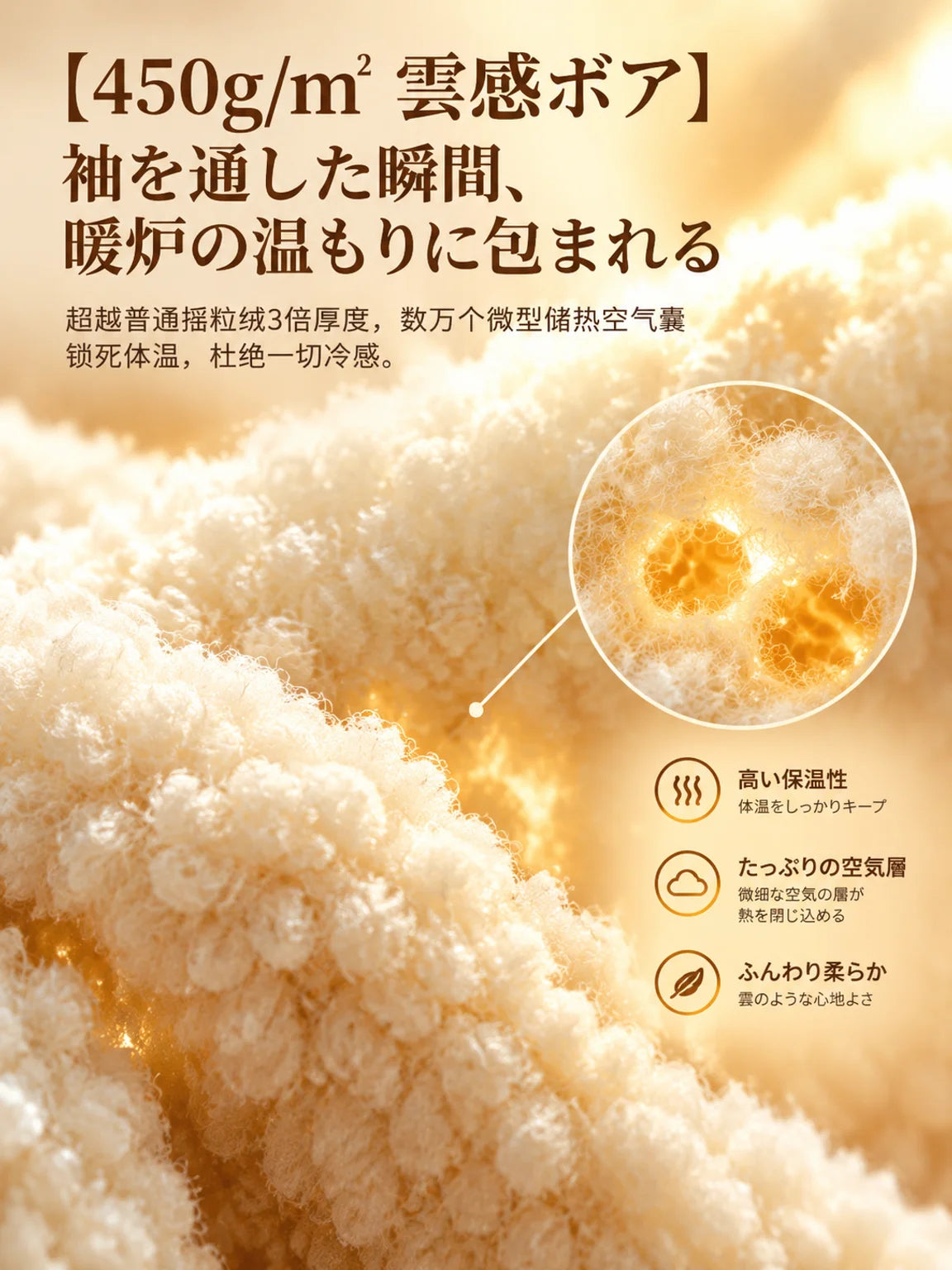 防風・撥水・通気性抜群！蒸れにくい厚手ボアフードジャケット