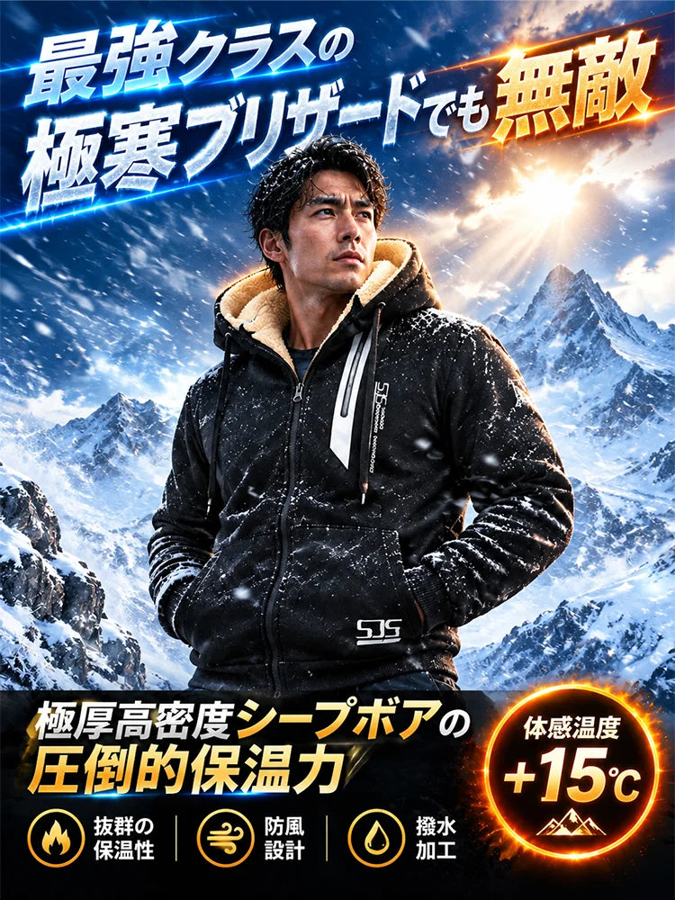 防風・撥水・通気性抜群！蒸れにくい厚手ボアフードジャケット