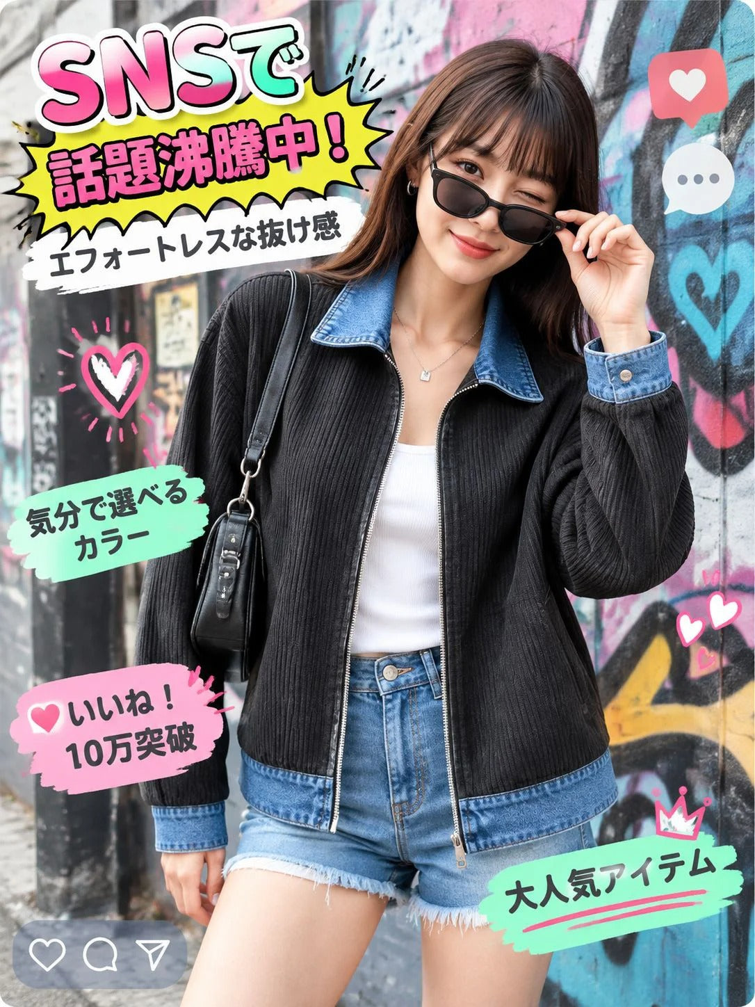 【1秒で風を遮断＆着痩せ】極上の快適さ！軟黄金ニット×液状ウォッシュデニムの魔法のアウター
