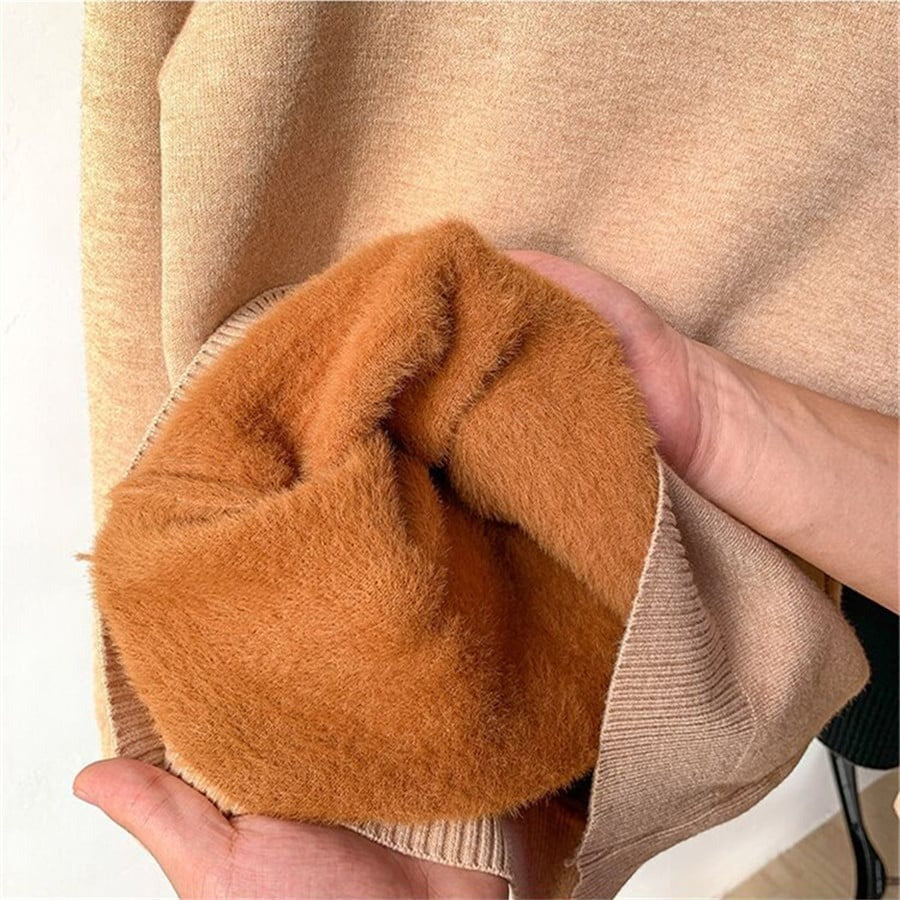 🎅セール49%OFF🎁冬用フリース厚手ニットボトムシャツ